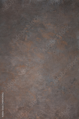 The texture of the copper and bronze background. Metallic texture. Bronze metal. Dark Iron cast iron sheet with rust.