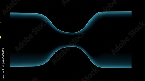 Bild auf Leinwand Pressure flow tube with wide openings , narrow center