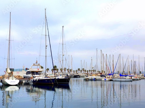 Sailboat in a harbor © Don
