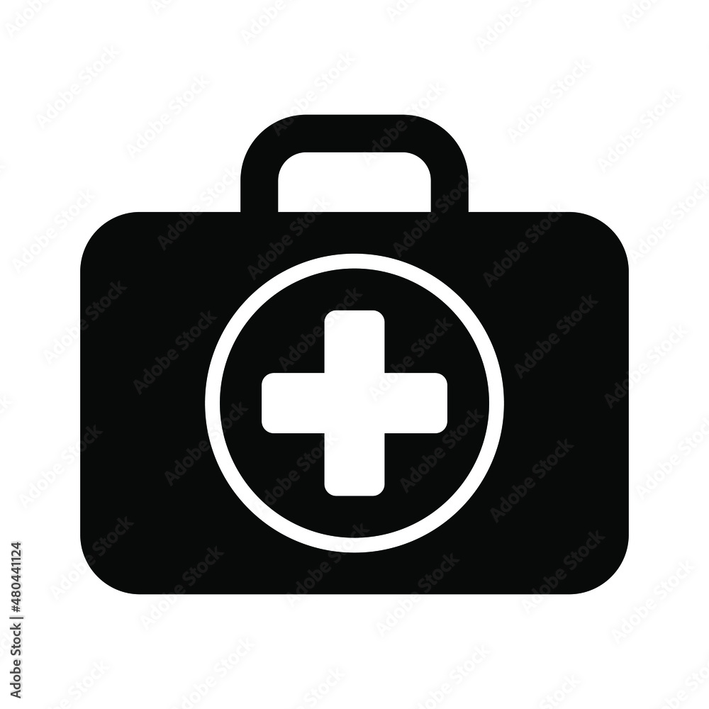 First aid box icon, medical briefcase icon vector isolated First aid box icon, medical briefcase icon vector isolated