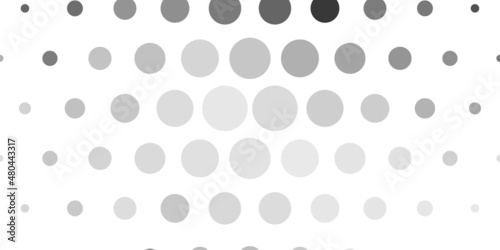 Light Gray vector layout with circle shapes. Abstract decorative design in gradient style with bubbles. Pattern for business ads.