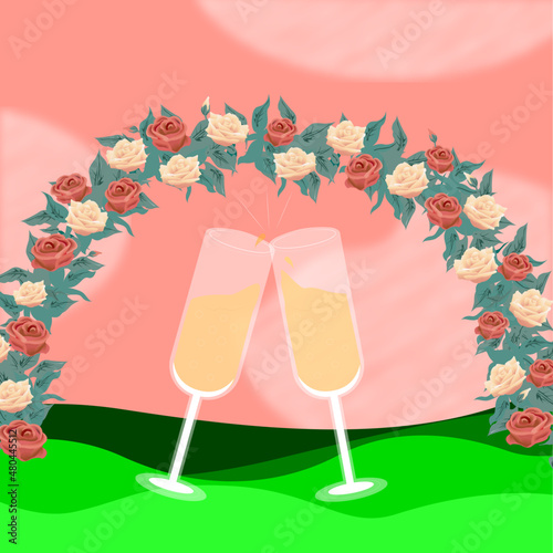 two glasses of champagne