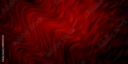Dark Red vector layout with curves. Colorful abstract illustration with gradient curves. Pattern for booklets, leaflets.