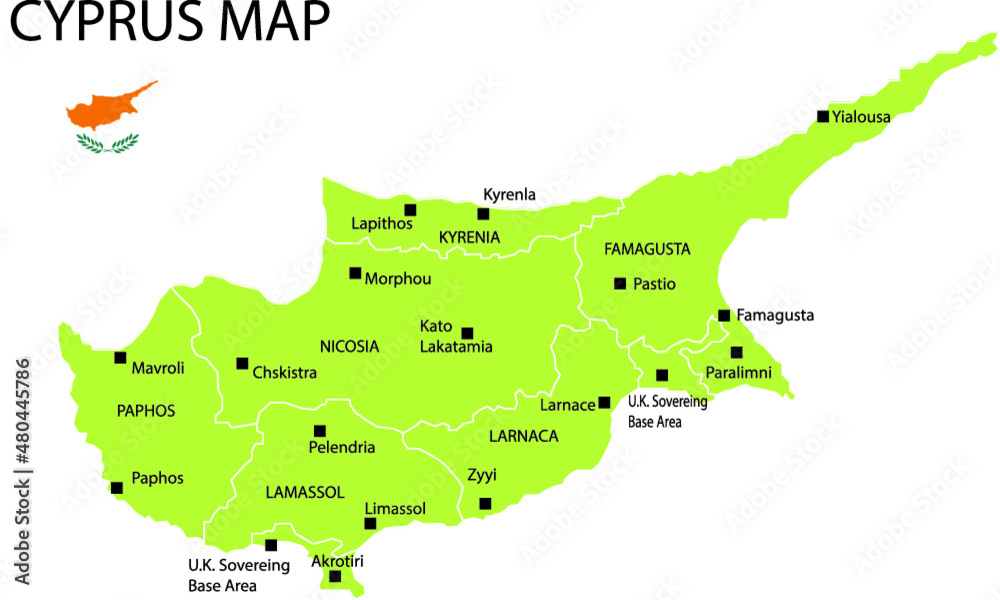 Obraz premium cyprus map