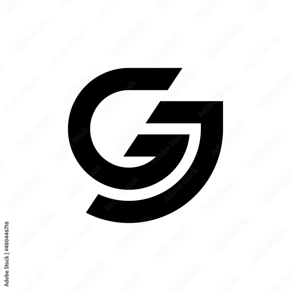 Creative letter GJ monogram logo template Creative letter GJ monogram logo template