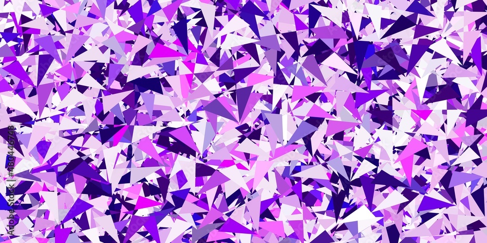 Light purple, pink vector backdrop with triangles, lines.