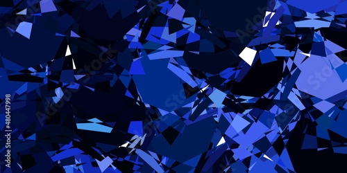 Light Pink, Blue vector background with polygonal forms.
