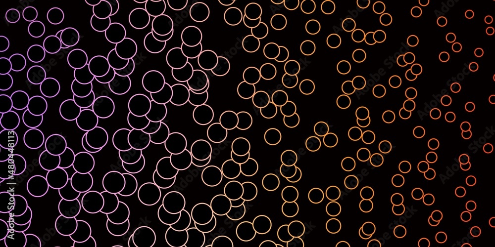 Dark Blue, Yellow vector template with circles.
