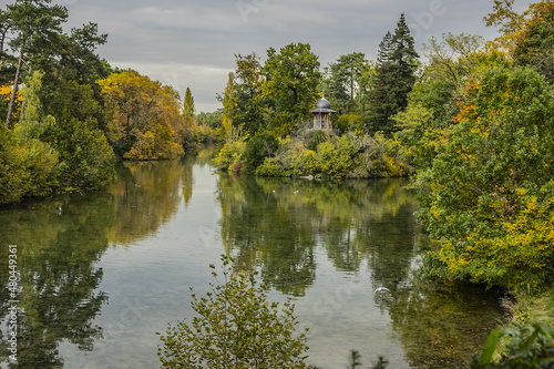 Autumn in Bois de Boulonge park. Bois de Boulogne (