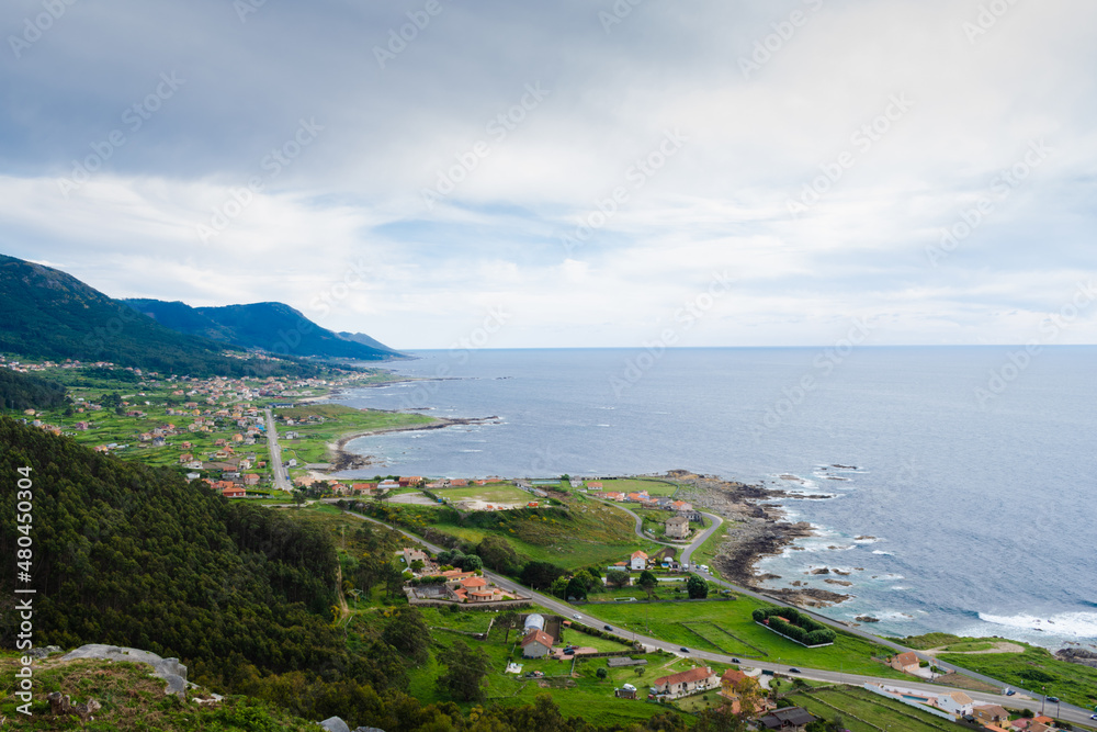 View of the Atlantic coast in Mougas. Oia - Galicia - Spain