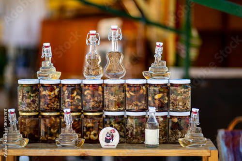 collection of glass ornate jars © © Raymond Orton