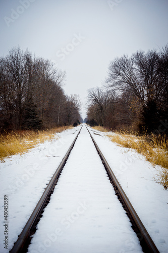 Railroad Tracks in Winter © Bitfox Visual