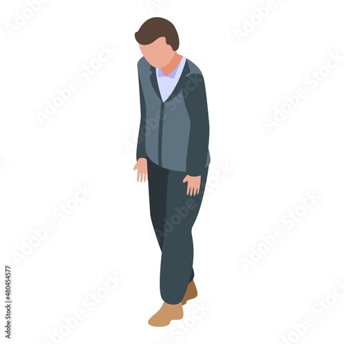 Fired worker icon isometric vector. Man job