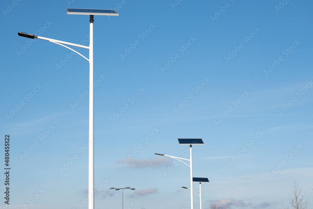 street pole with photovoltaic panel street pole with photovoltaic panel