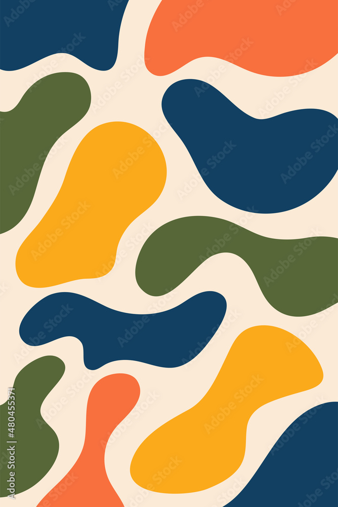 Abstract smooth shapes for wall decoration design Abstract smooth shapes for wall decoration design