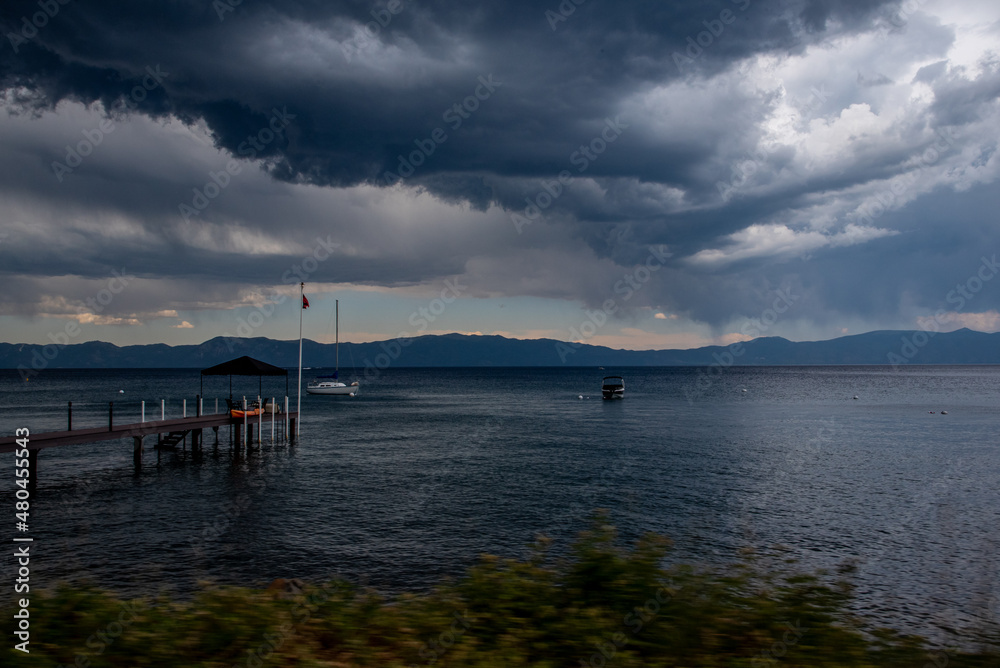 Stormy Skies on Lake Tahoe in Northern California