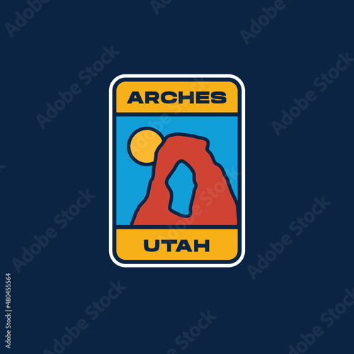 Fotobehang Logo and icon Arches, Utah, USA