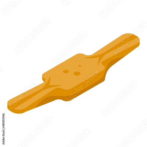 Ravioli menu icon isometric vector. Italian pasta