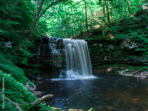 Long exposure photos of a waterfall.