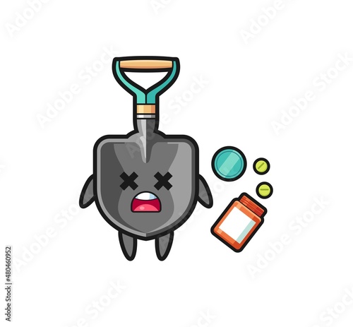 illustration of overdose shovel character