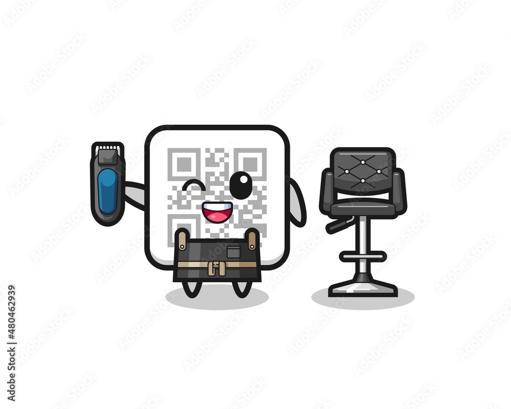 qr code barbershop is holding a trimer qr code barbershop is holding a trimer