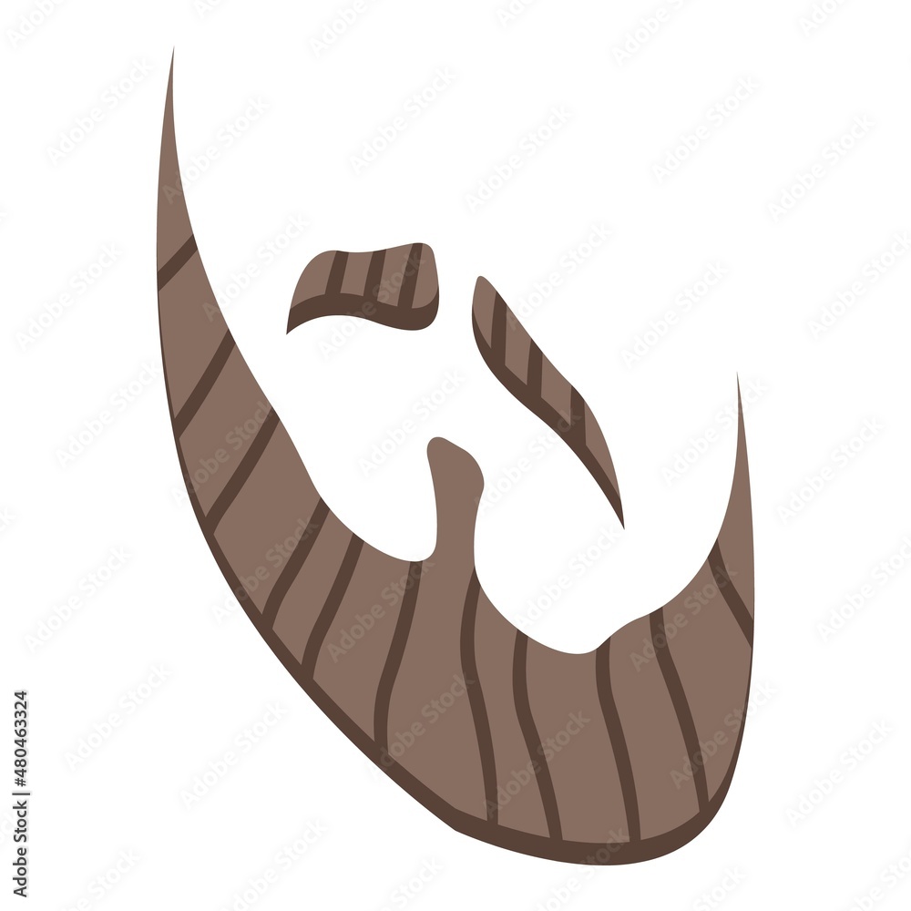 Naklejka premium Guy beard icon isometric vector. Hair face