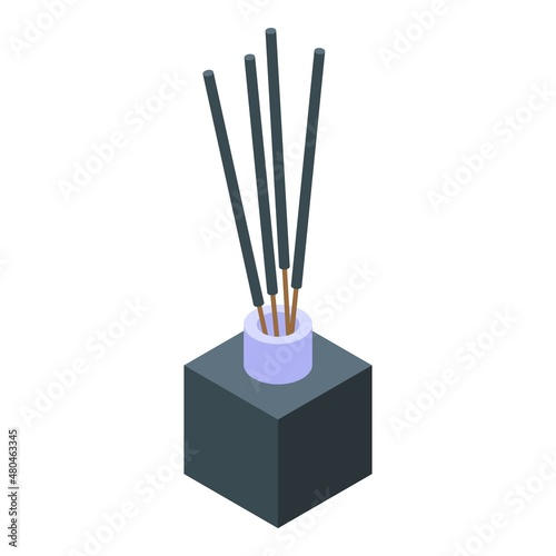 Air freshener sticks icon isometric vector. Fragrance scent