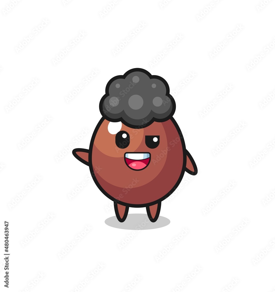 chocolate egg character as the afro boy chocolate egg character as the afro boy