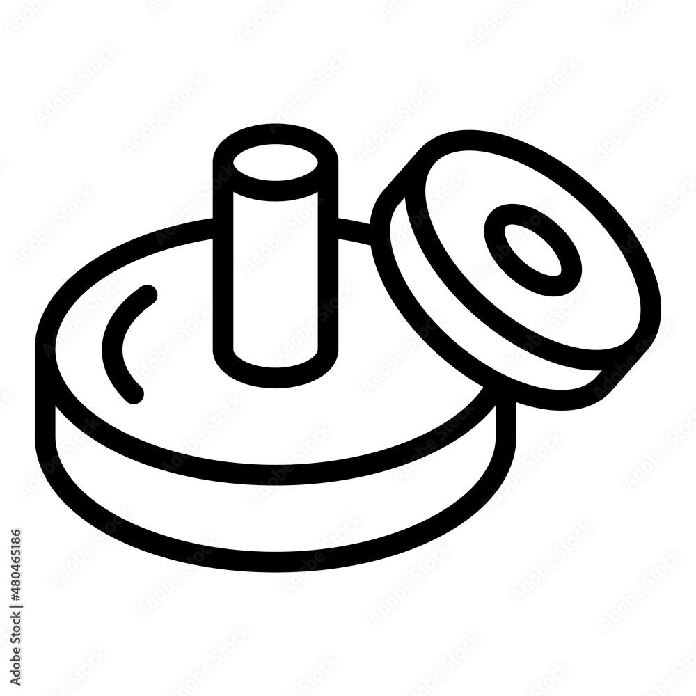 Fine motor circle icon outline vector. Game therapy Fine motor circle icon outline vector. Game therapy