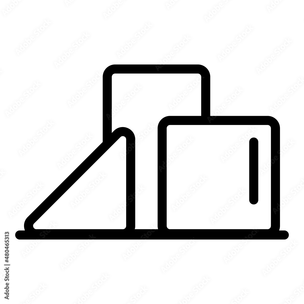 Wood toys icon outline vector. Motor fine Wood toys icon outline vector. Motor fine