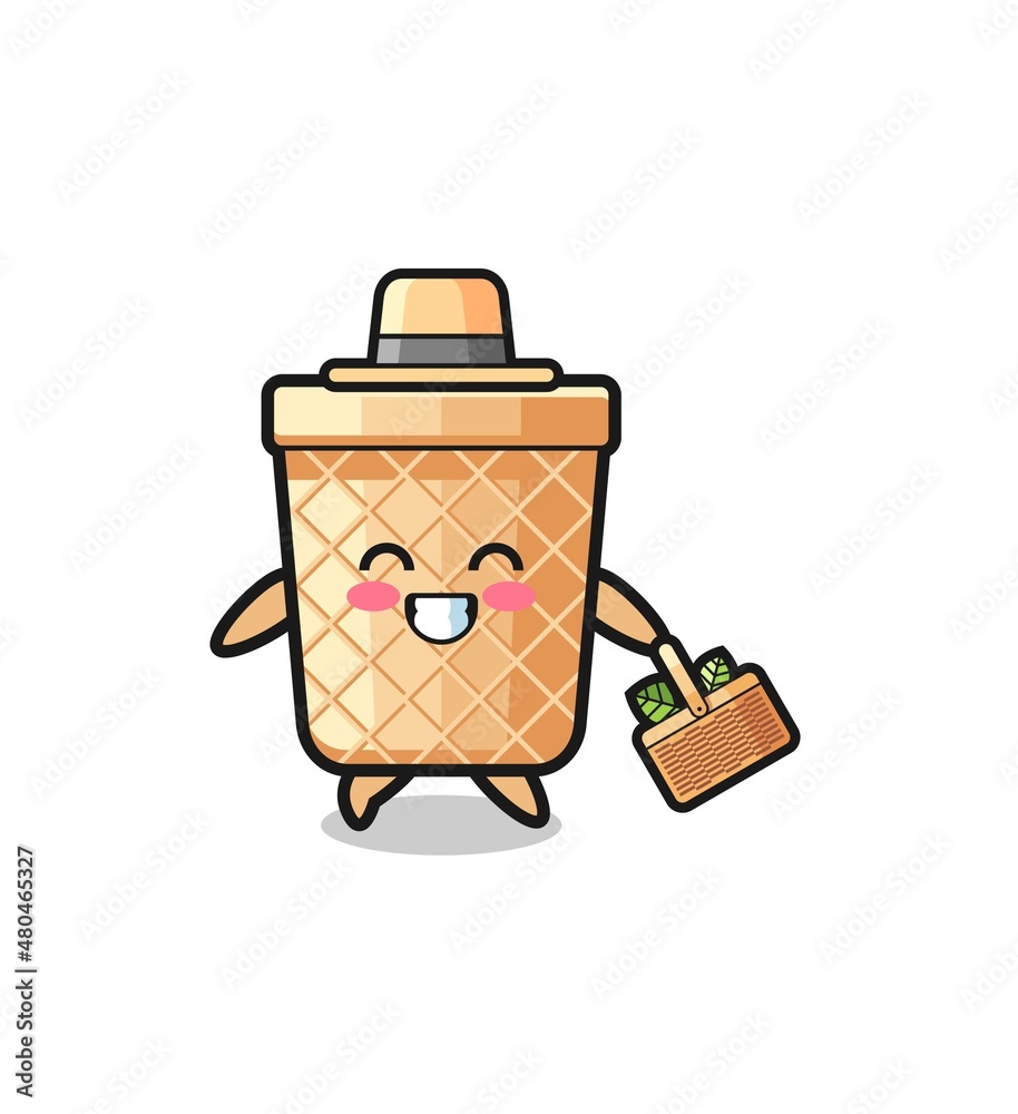 waffle cone herbalist character searching a herbal waffle cone herbalist character searching a herbal