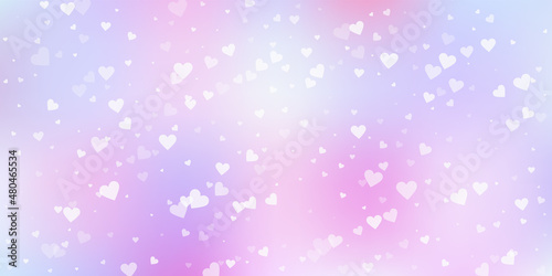 White heart love confettis. Valentine's day fallin