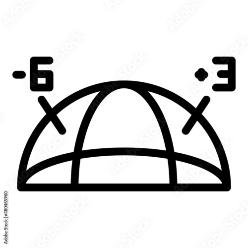 Timezone icon outline vector. World clock