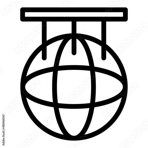 Different time zone icon outline vector. International map