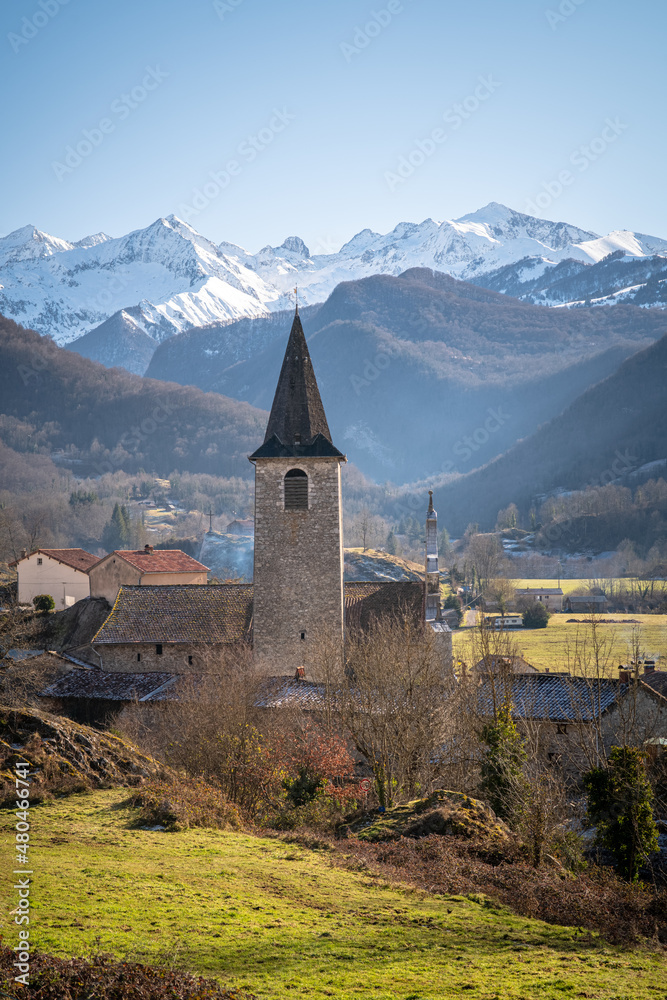 Ercé village de montagne dans le département de l’Ariège en France