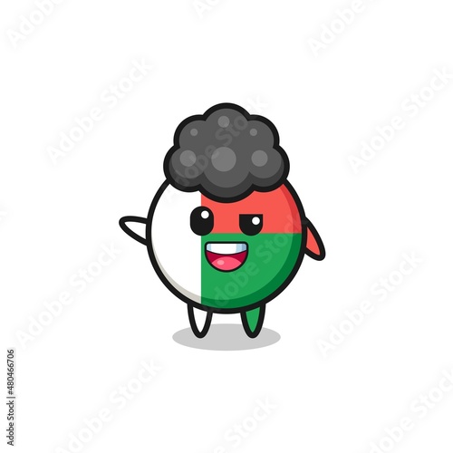 madagascar flag character as the afro boy