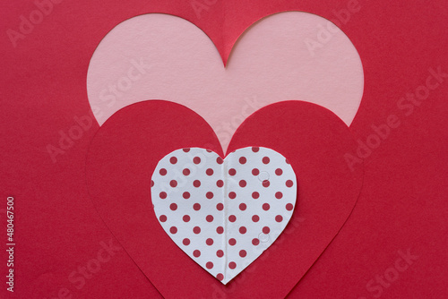 polka dot heart on heart shape design
