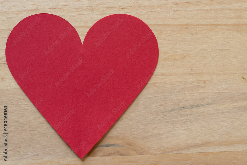 red heart on wooden background red heart on wooden background
