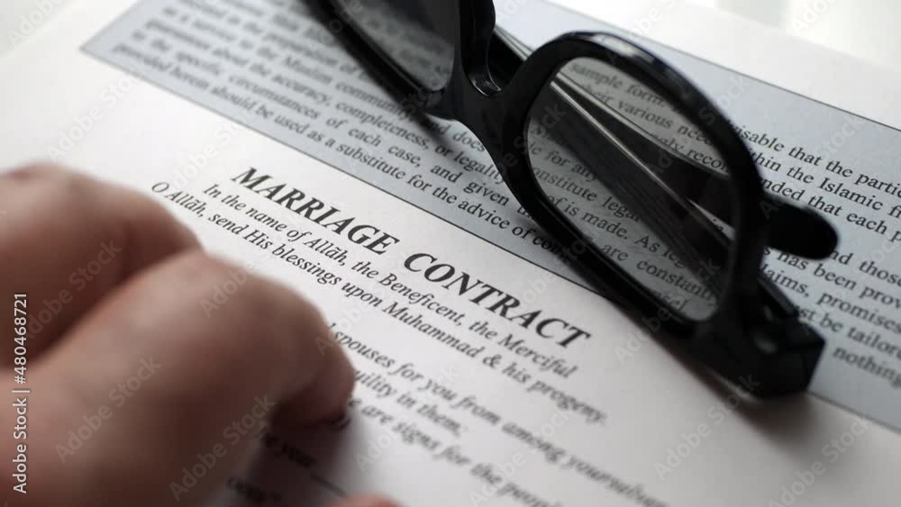 Finger tapping on islamic marriage contract