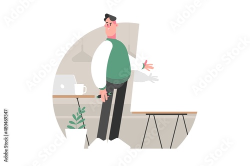 Creative man at work