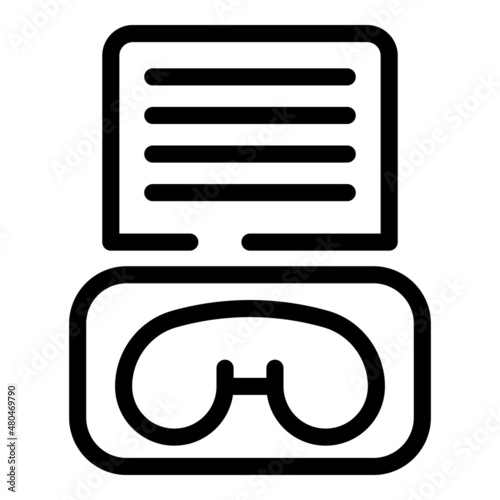 Ink toner icon outline vector. Copier machine