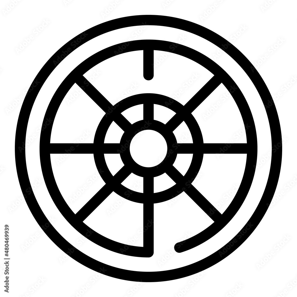 Obraz premium Ink circle icon outline vector. Toner copier