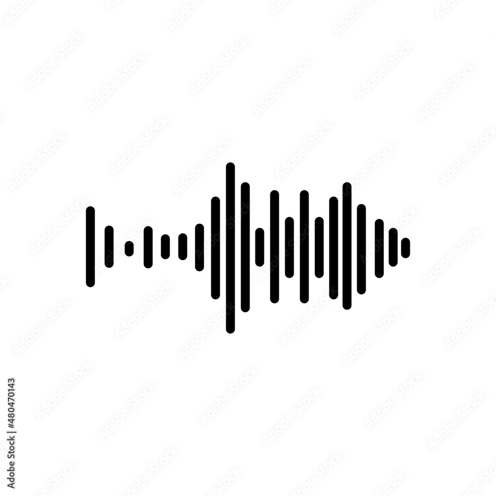 Sound waves vector illustration design template Sound waves vector illustration design template