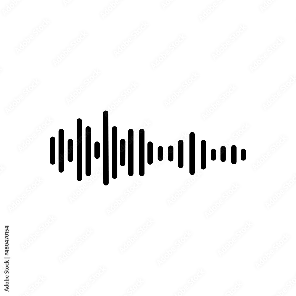 Sound waves vector illustration design template Sound waves vector illustration design template