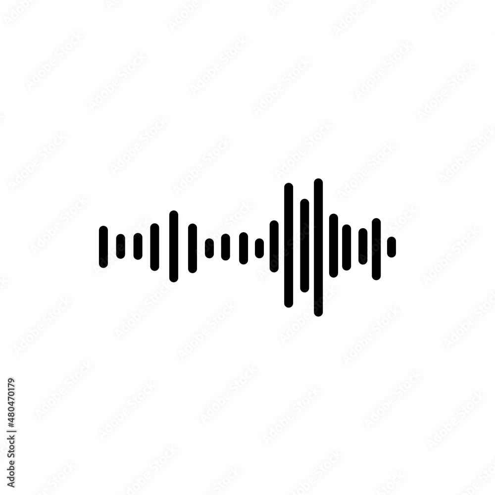 Sound waves vector illustration design template Sound waves vector illustration design template