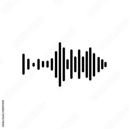 Sound waves vector illustration design template