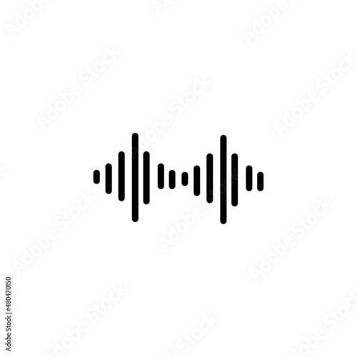 Sound waves vector illustration design template