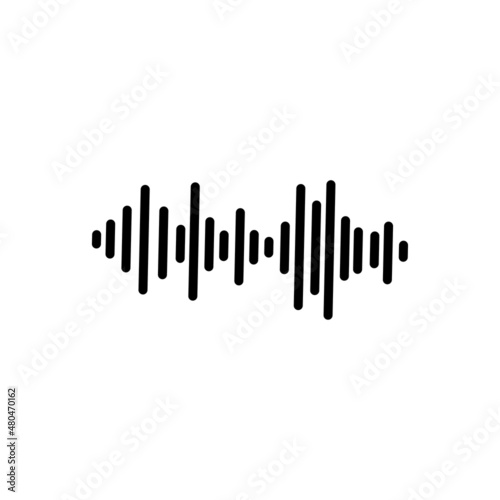 Sound waves vector illustration design template