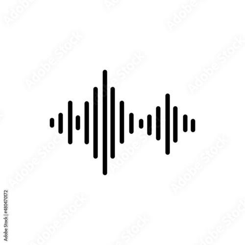 Sound waves vector illustration design template