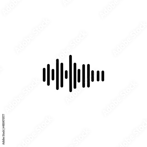 Sound waves vector illustration design template